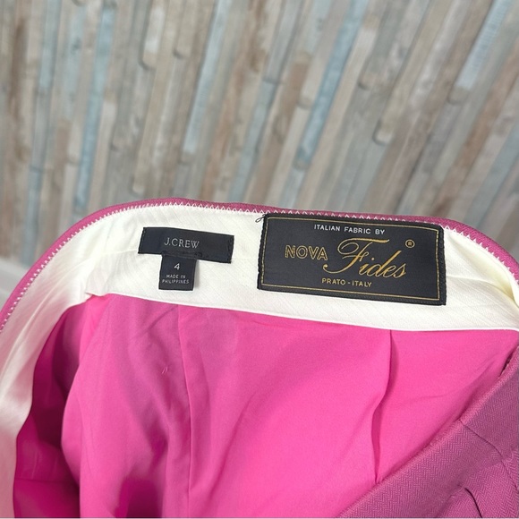 J Crew 4 Pink Willa Full-length Flare Pant Italian City Wool Blend Trouser $198 - Picture 10 of 13